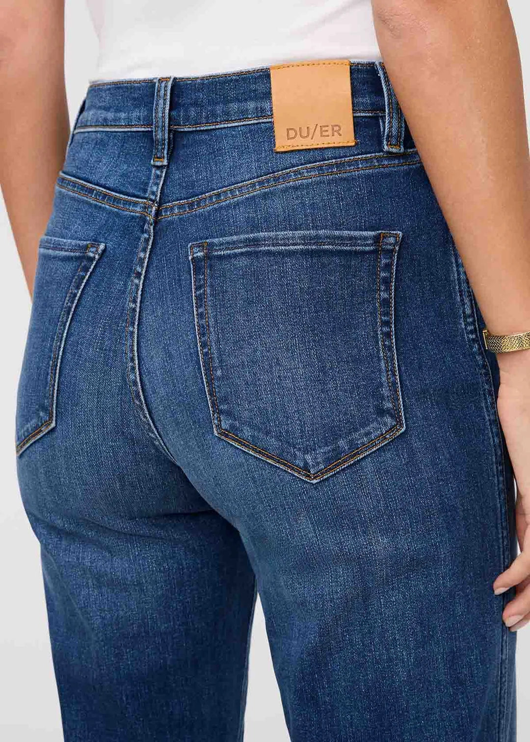 DU/ER PERF DENIM HIGH RISE STRAIGHT