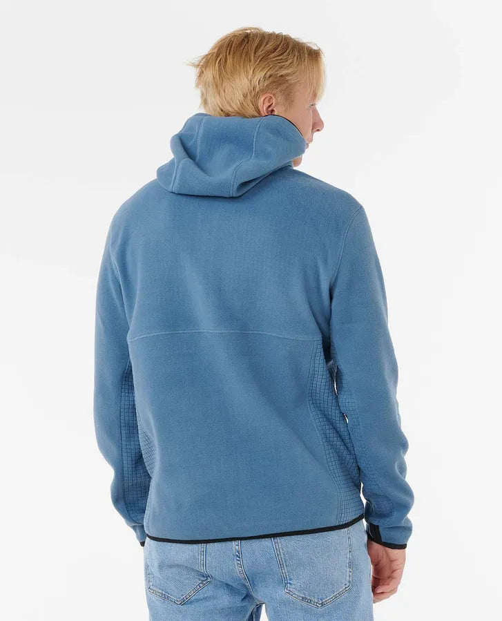 RIPCURL DEPARTED POLAR FLEECE ZIP THROUGH JACKET