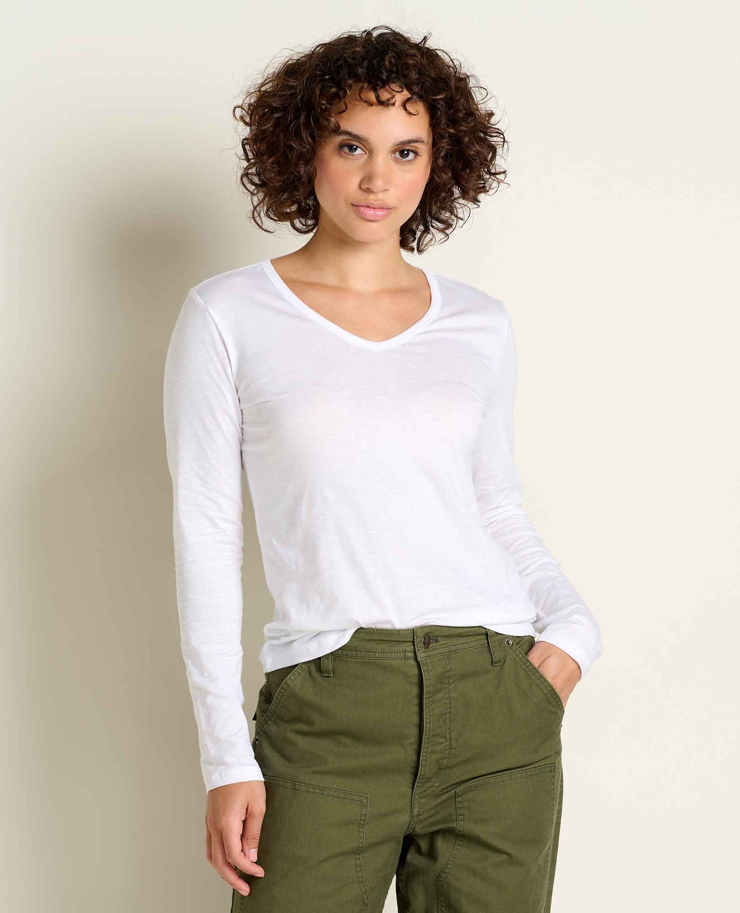 TOAD&CO MARLEY LONG SLEEVE V TEE