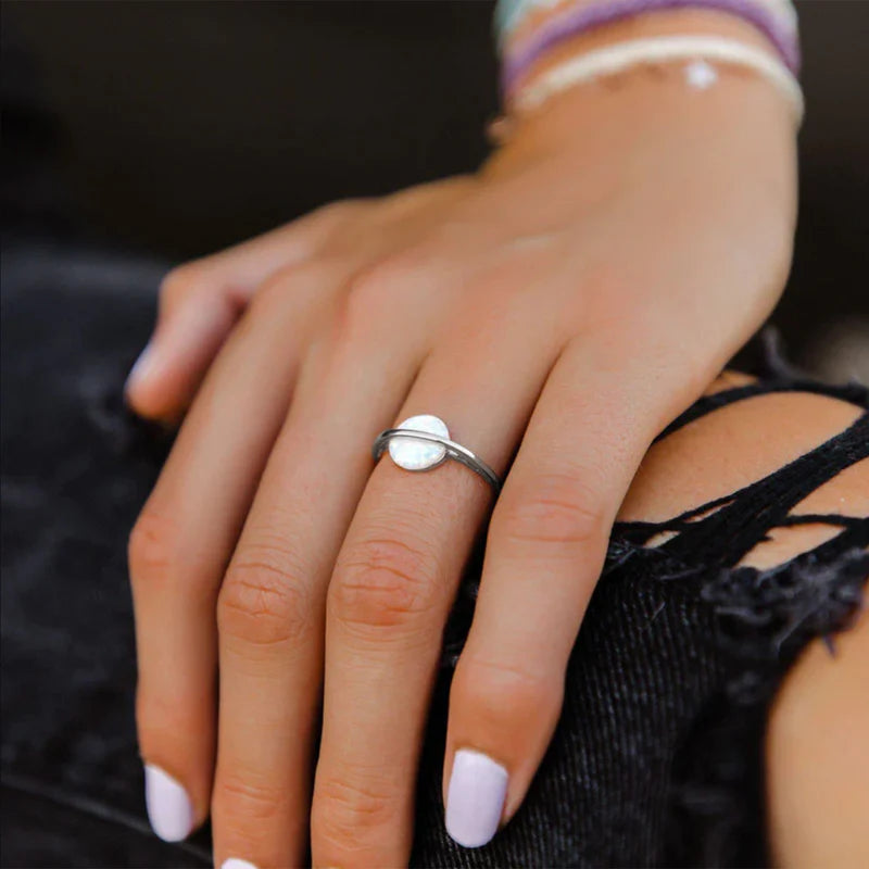 PURA VIDA OPAL SATURN RING