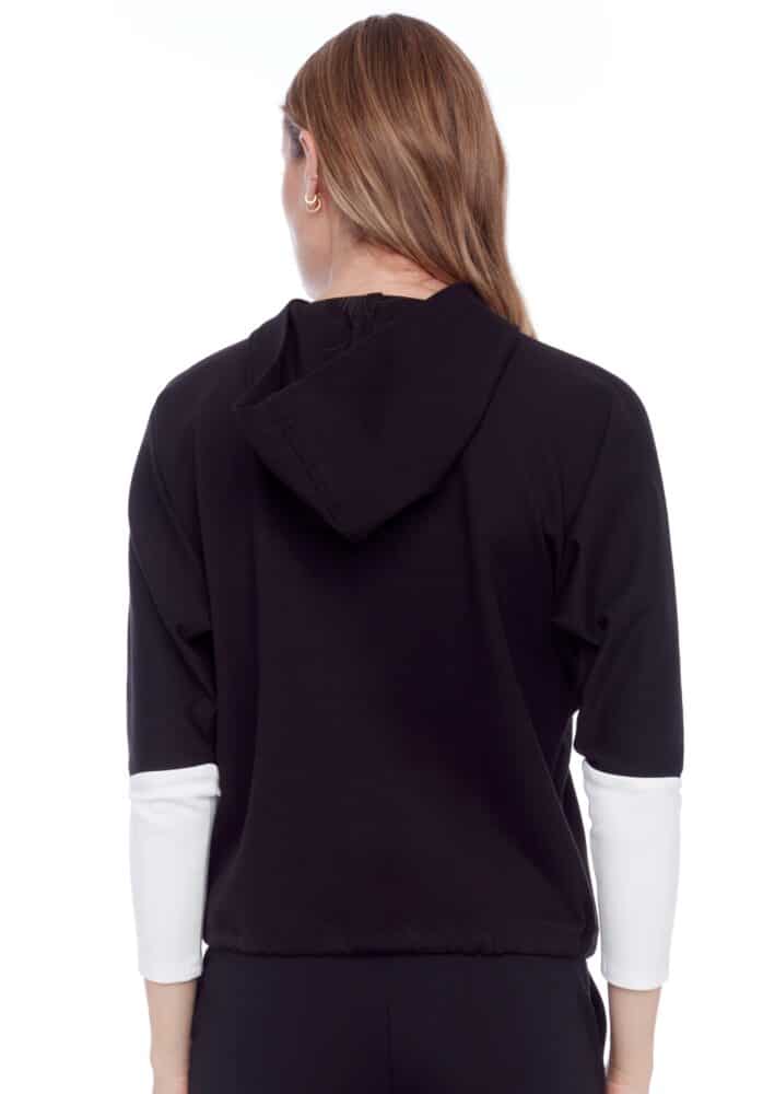 TYLER MADISON  CROP TOP HOODIE ARMBAND