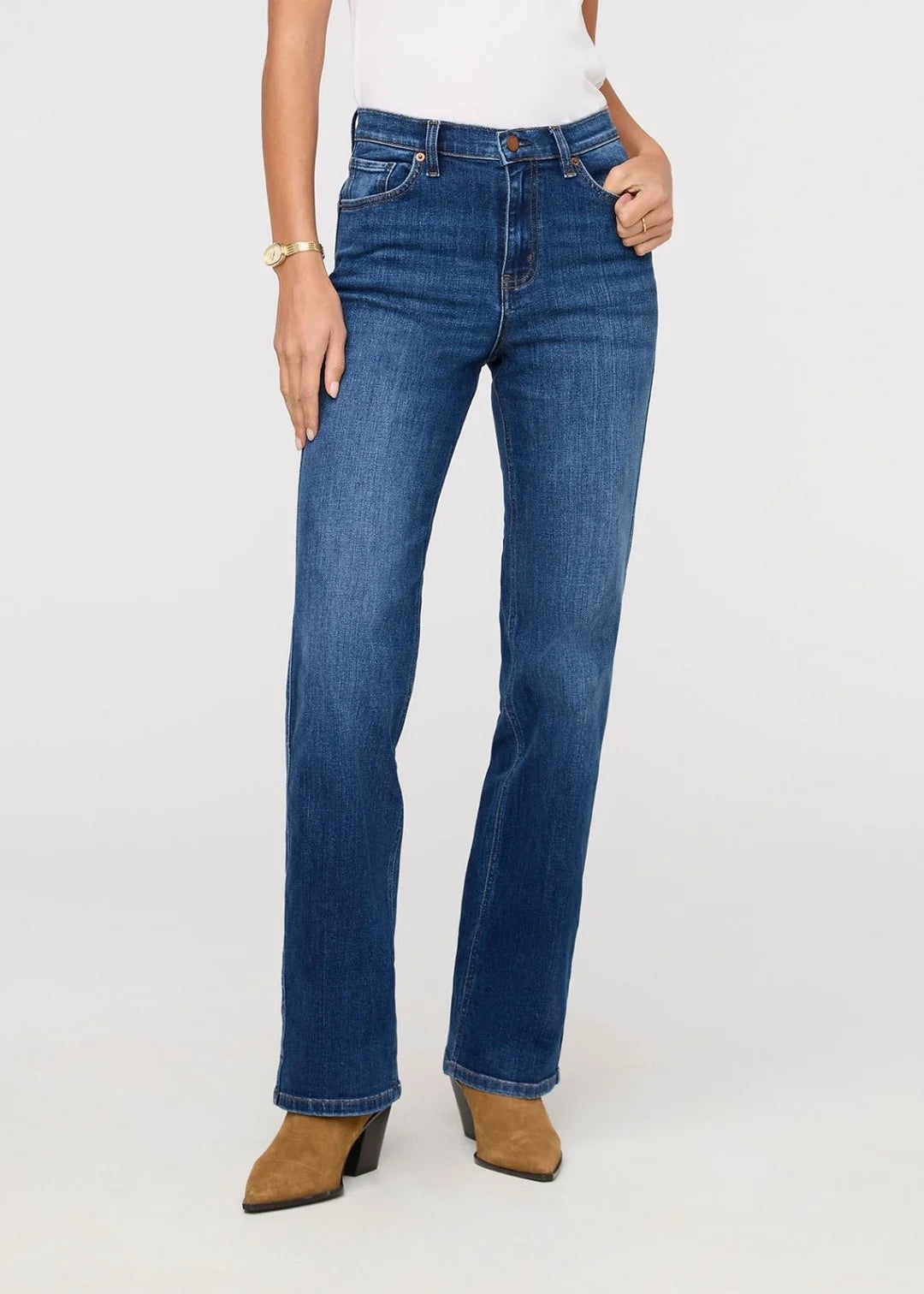 DU/ER PERF DENIM HIGH RISE STRAIGHT