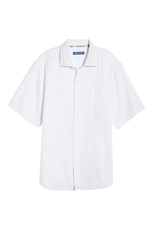 TOMMY BAHAMA BREEZE ISLAND JACQUARD SHORT SLEEVE BUTTON UP