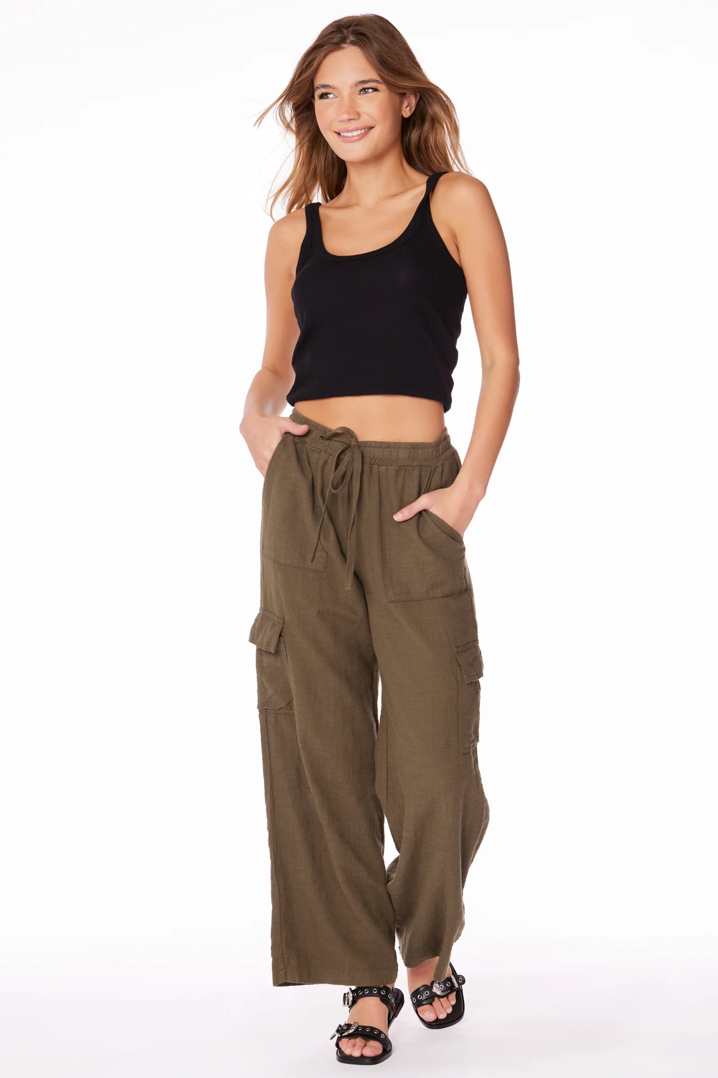 BOBI WIDE LEG CARGO PANT