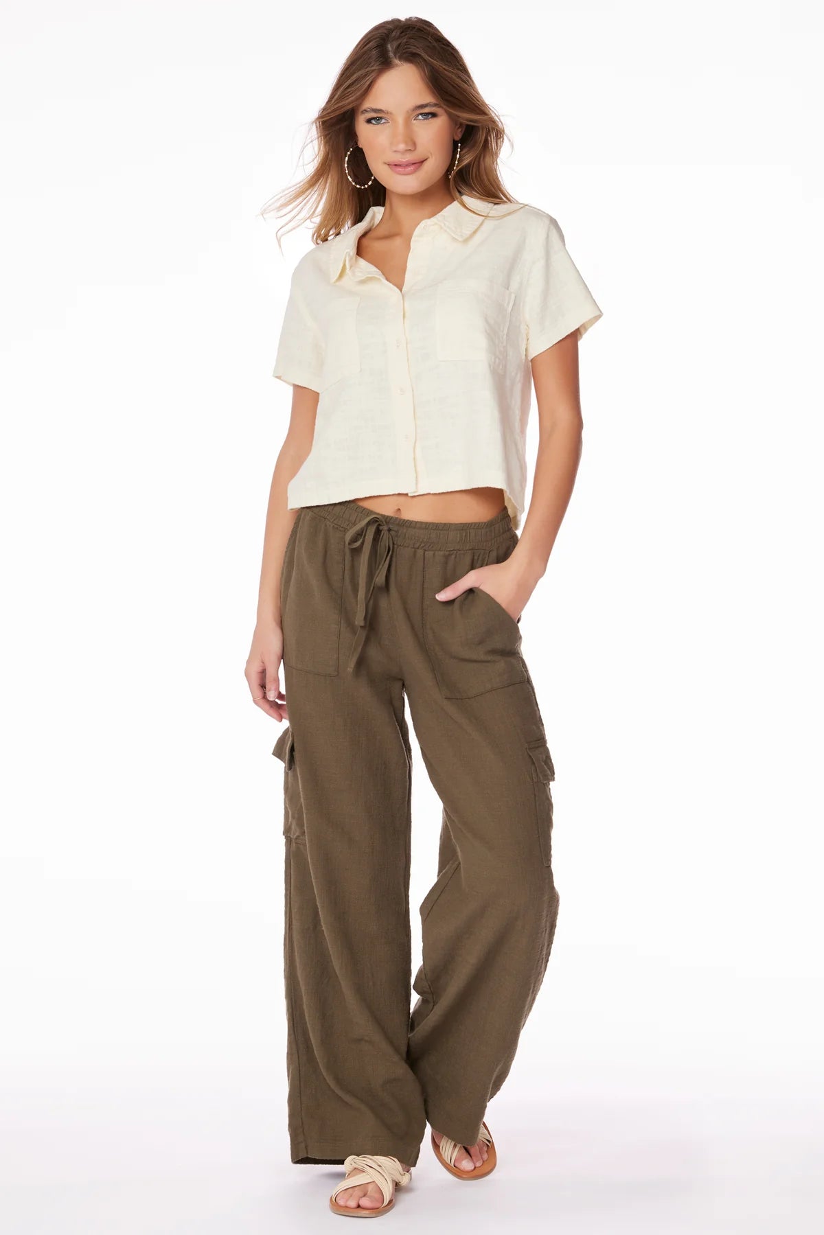 BOBI WIDE LEG CARGO PANT