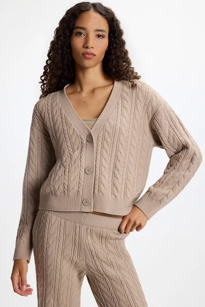 MPG CABLE KNIT CARDIGAN