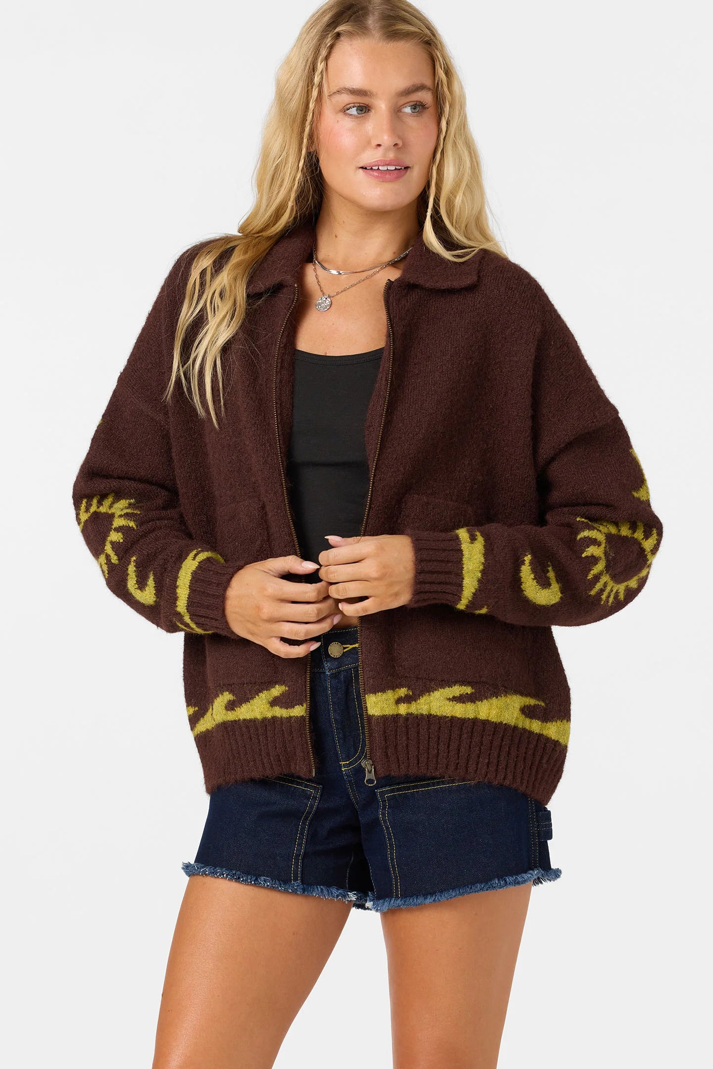 ONEILL CORRINE ZIP UP SWEATER