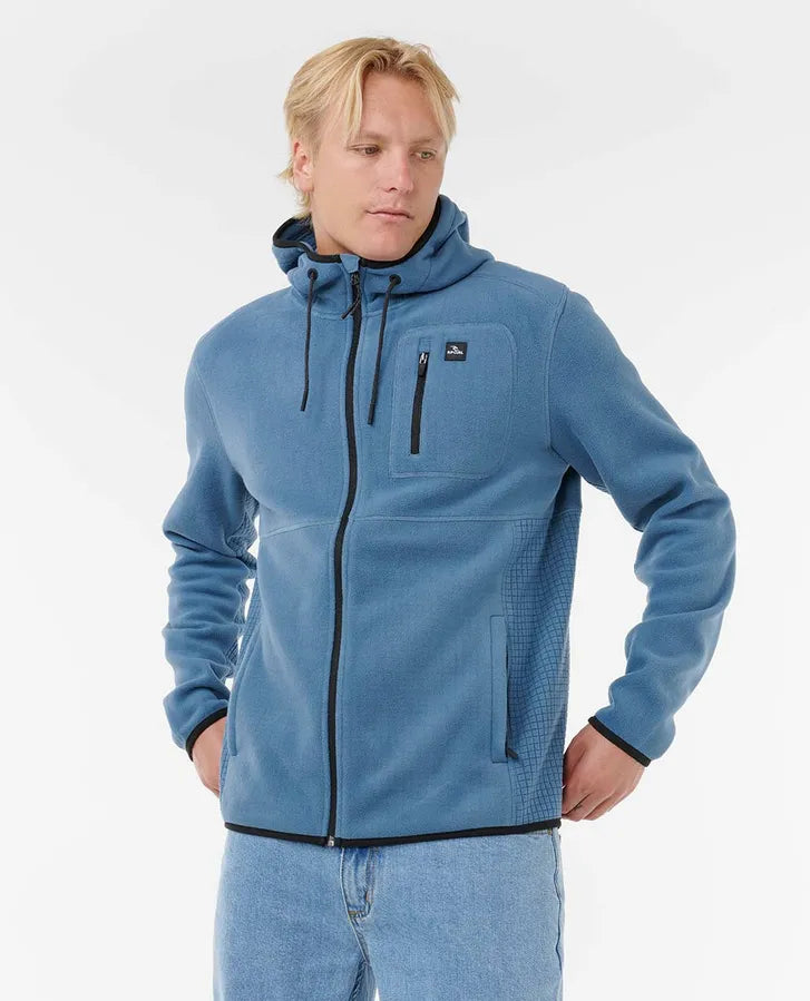 RIPCURL DEPARTED POLAR FLEECE ZIP THROUGH JACKET