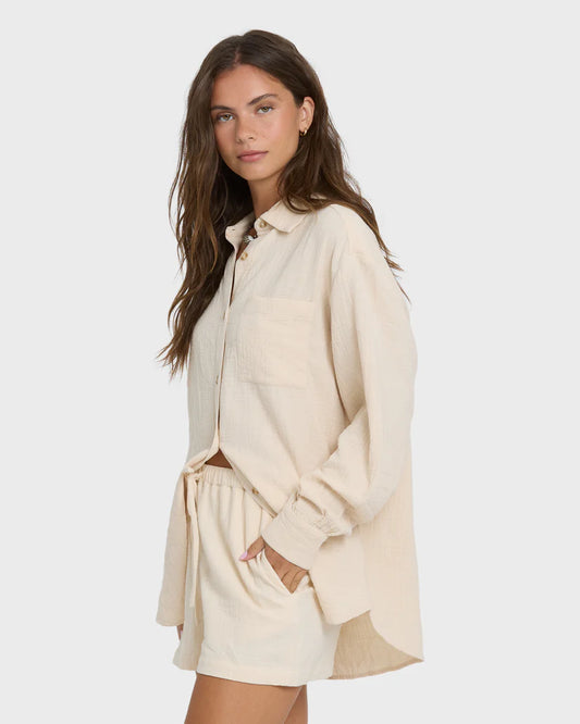 BILLABONG WANDERER SOLID LONG SLEEVE WOVEN SHIRT