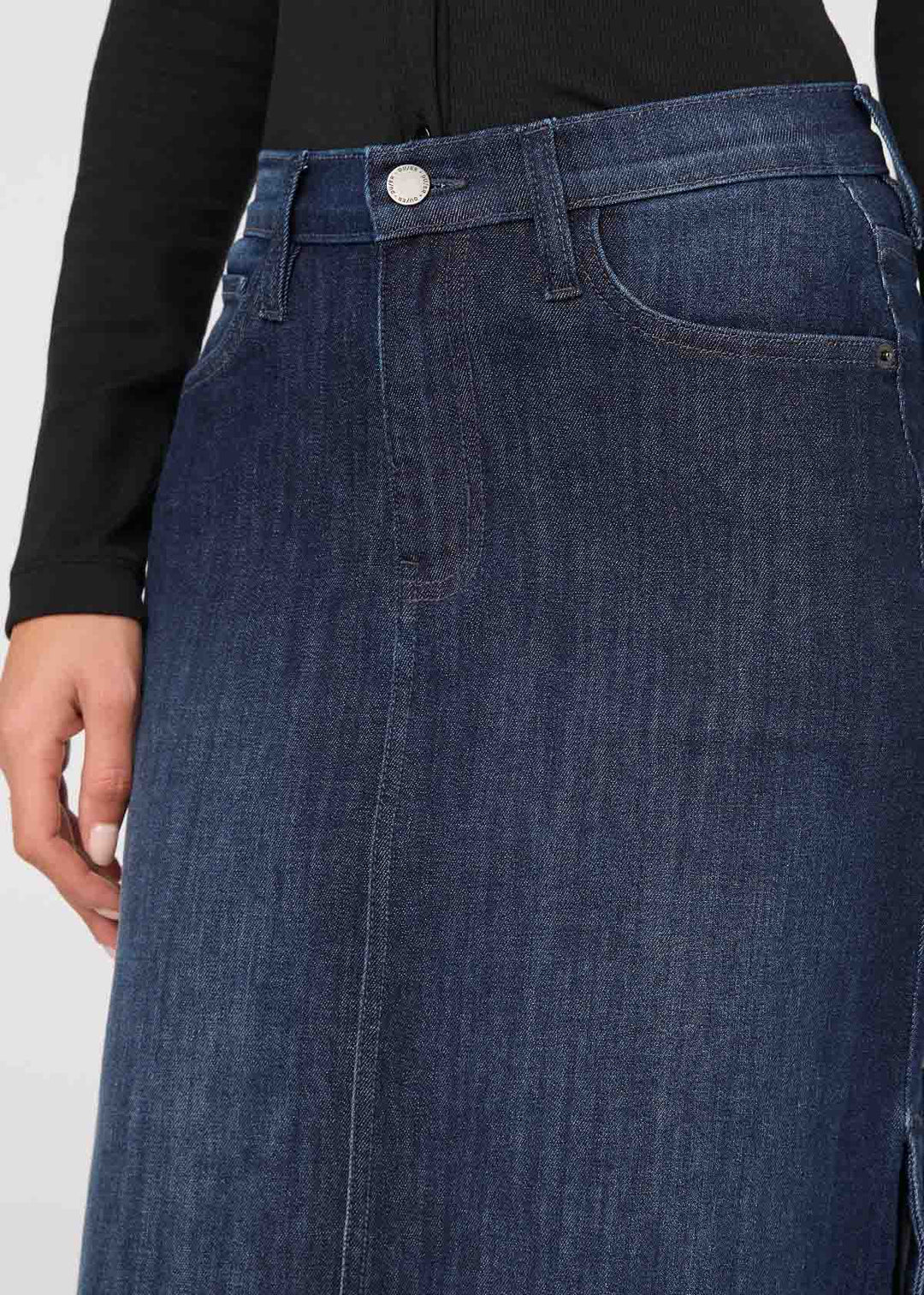 DU/ER PERFORMANCE DENIM SLIT SKIRT