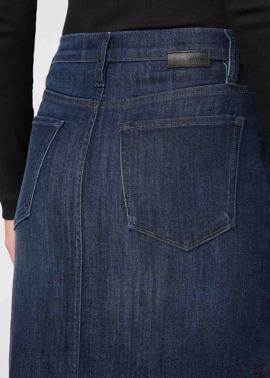DU/ER PERFORMANCE DENIM SLIT SKIRT