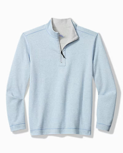 TOMMY BAHAMA FLIPVIEW REVERSIBLE HALF-ZIP SWEATER