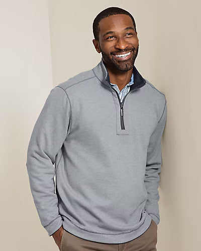 TOMMY BAHAMA FLIPVIEW REVERSIBLE HALF-ZIP SWEATER