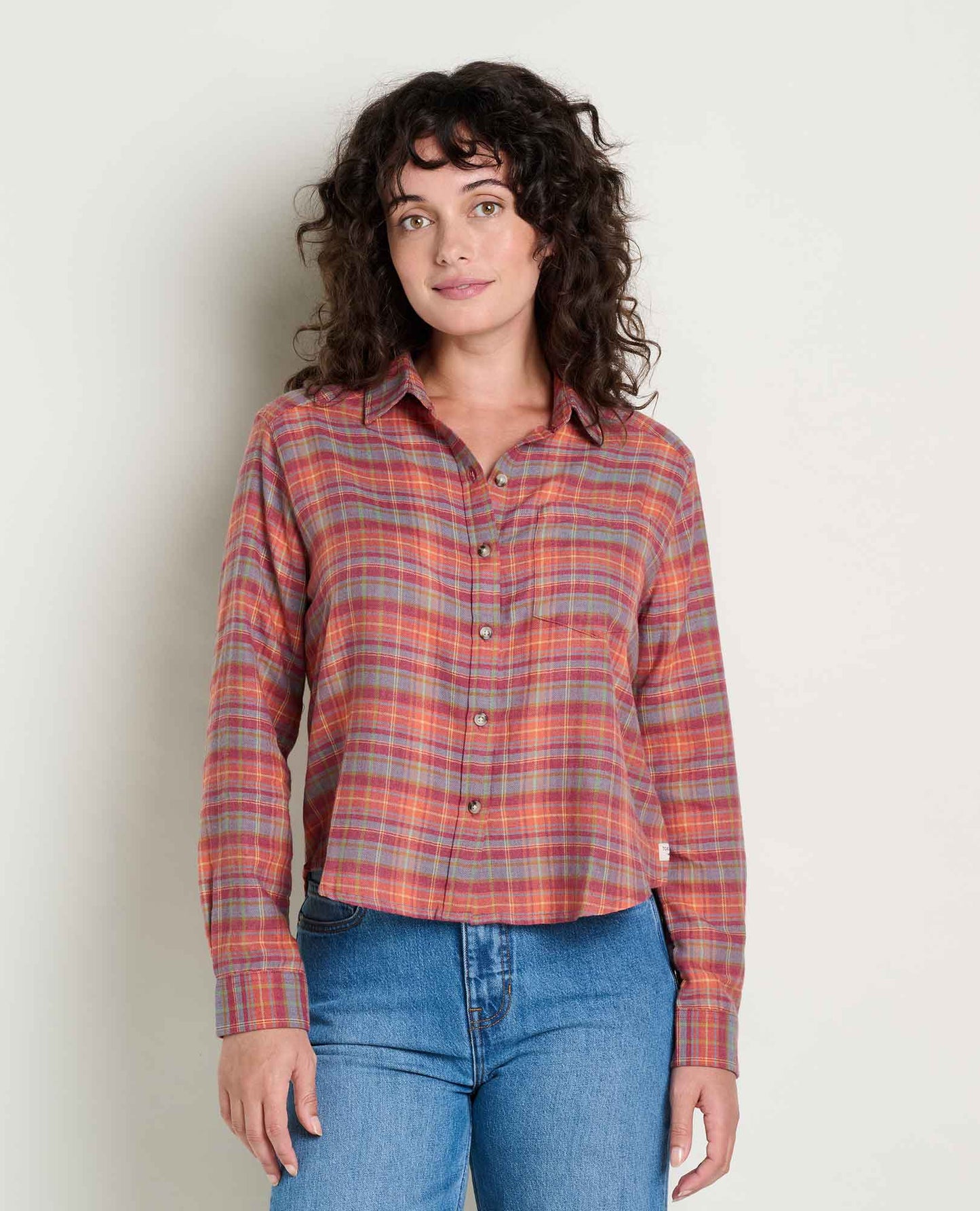 TOAD&CO REFORM FLANNEL BOXY LS