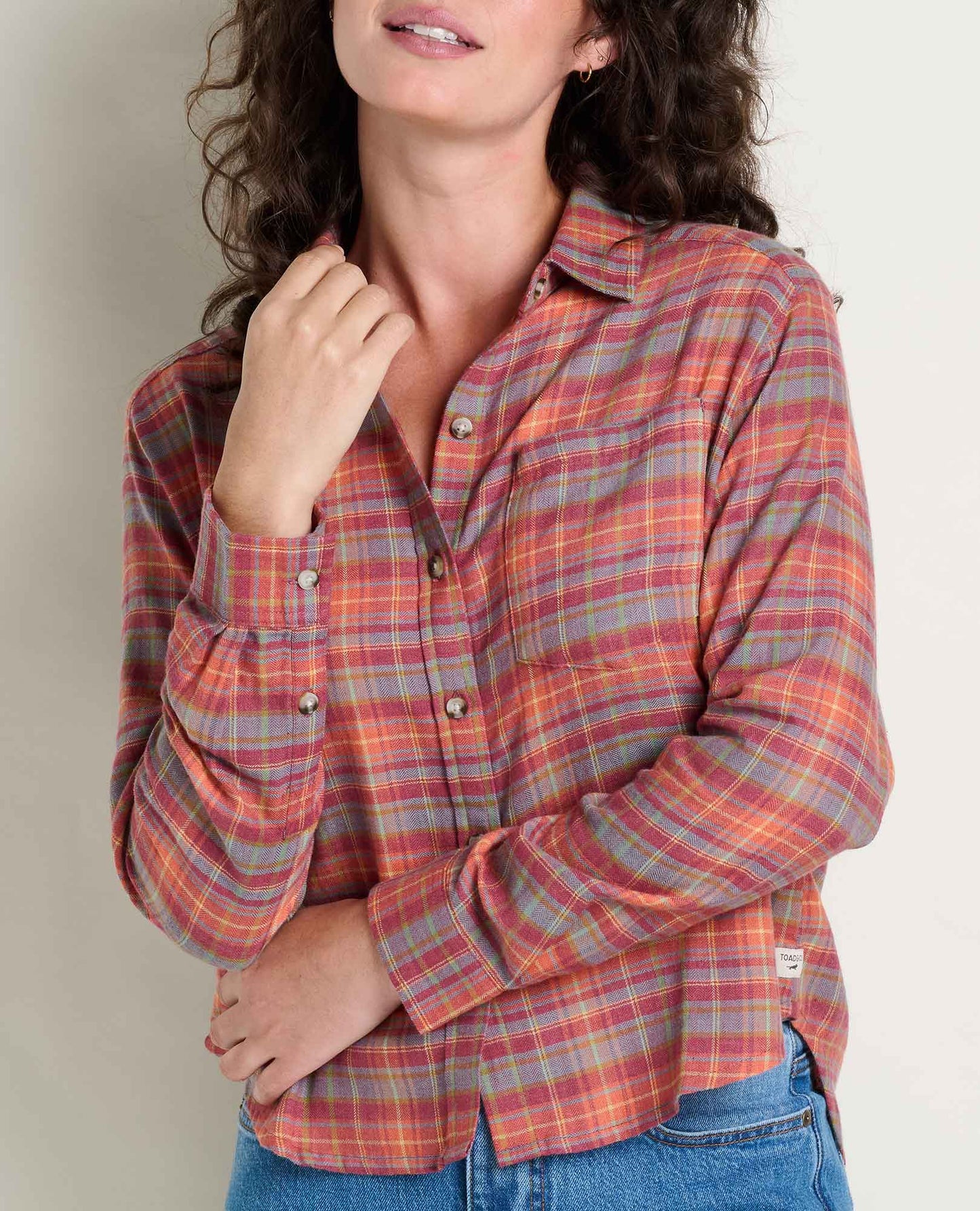 TOAD&CO REFORM FLANNEL BOXY LS