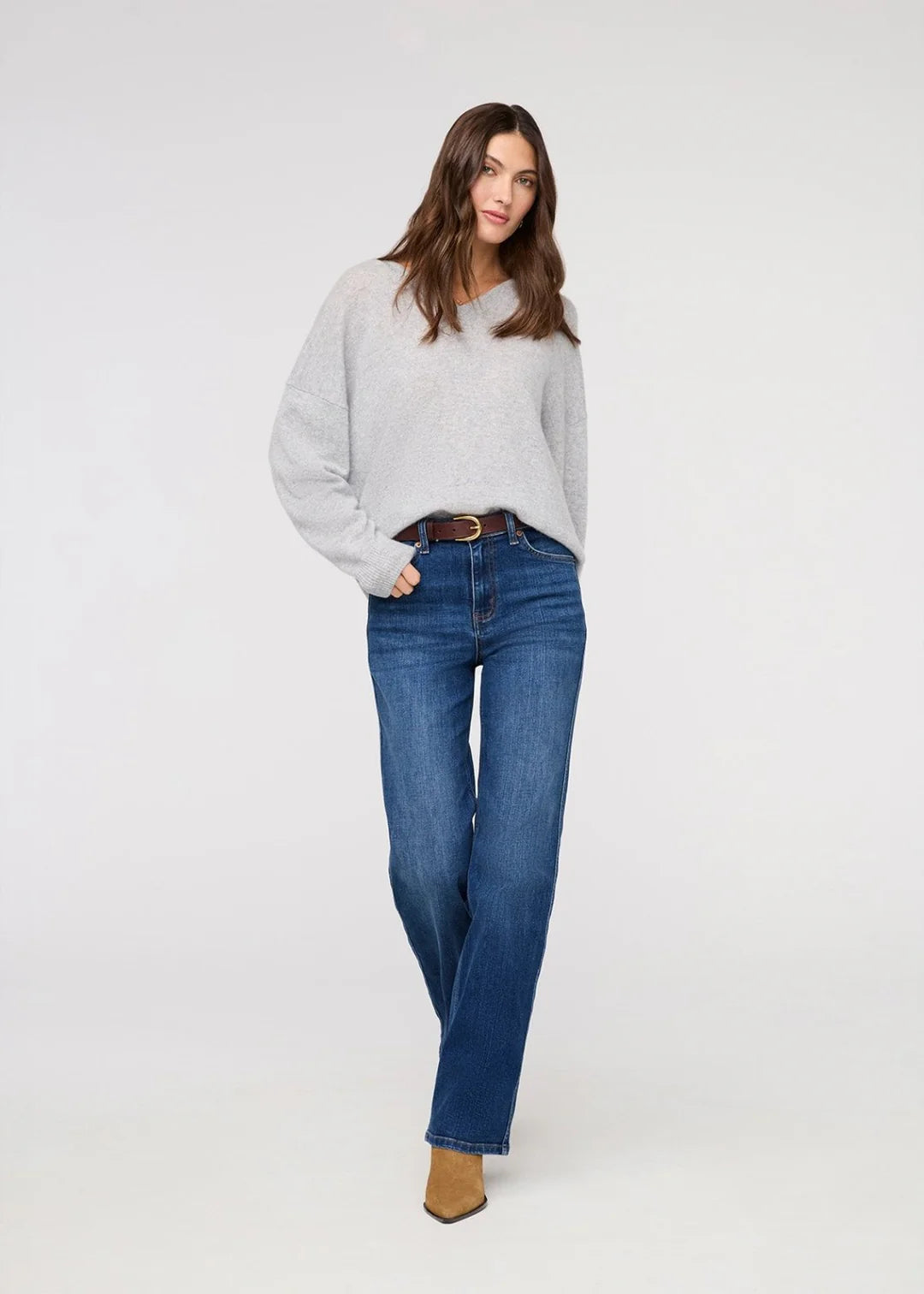 DU/ER PERFORMANCE DENIM + HIGH RISE STRAIGHT