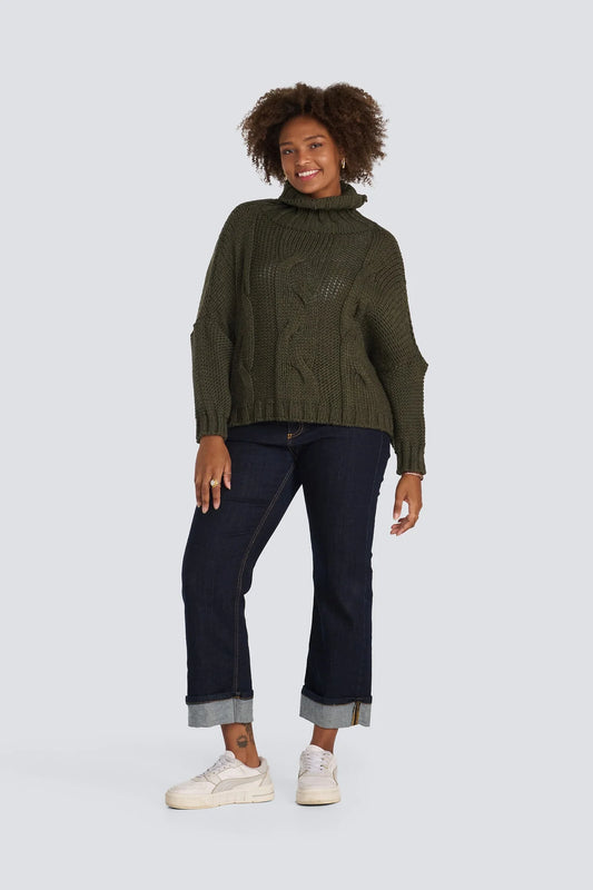 JESSICA LAURA CHUNKY CABLE SWEATER