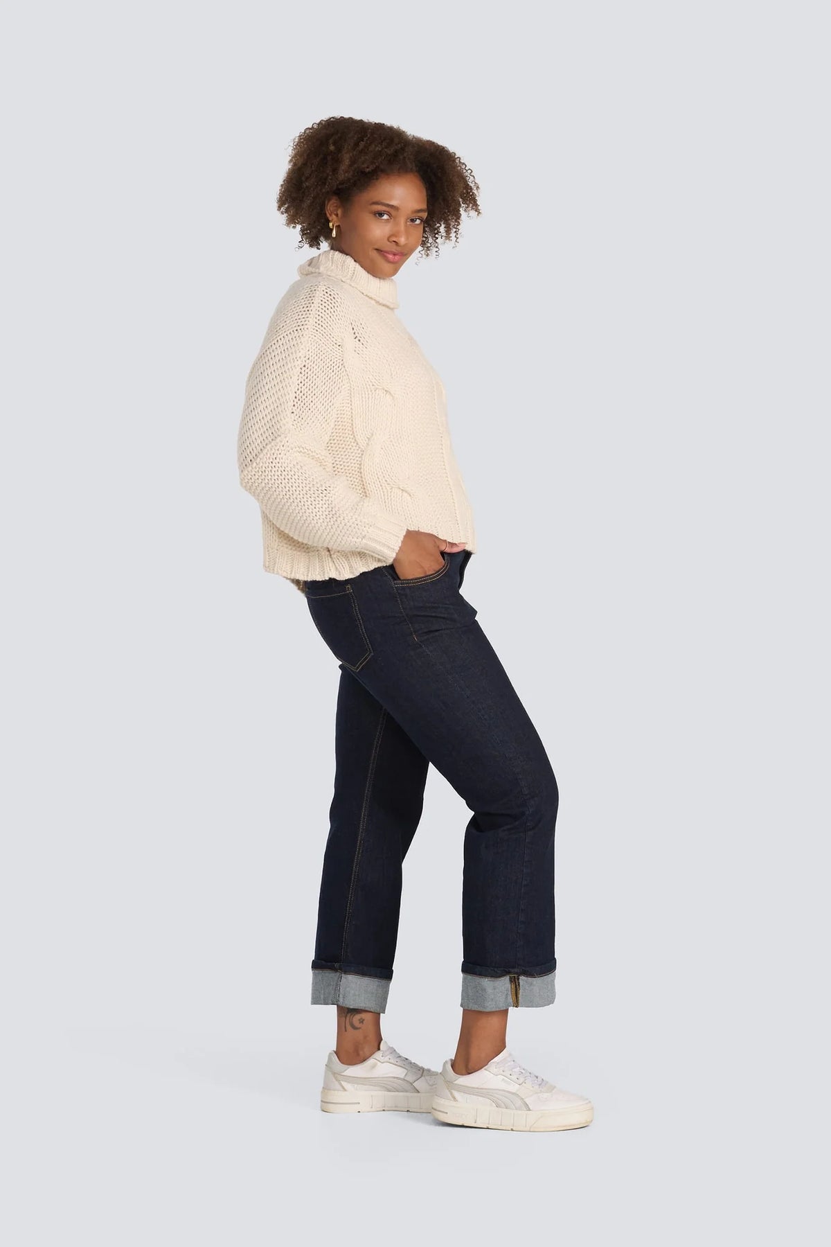 JESSICA LAURA CHUNKY CABLE SWEATER