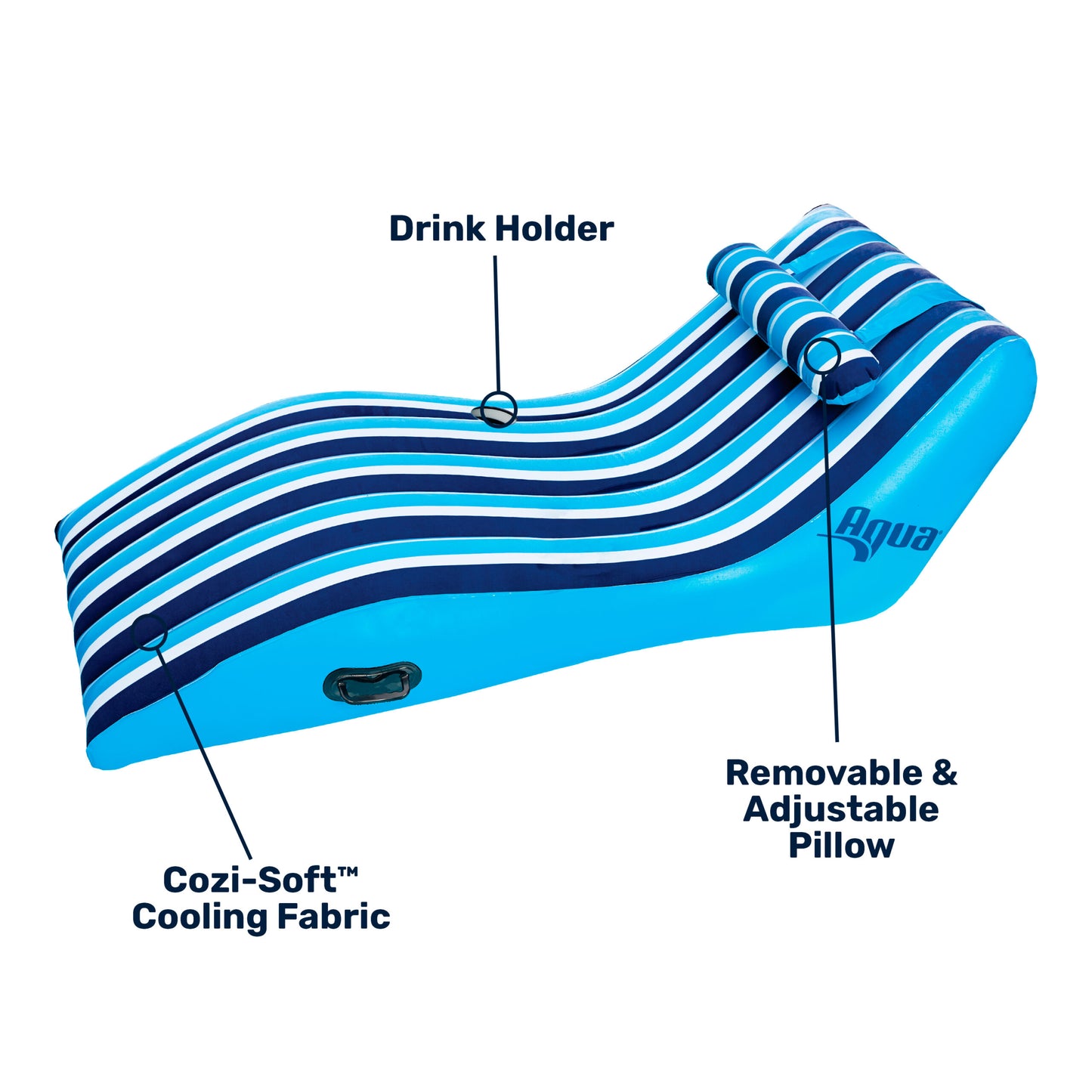 AQUA LEISURE COMFORT LOUNGE W PILLOW