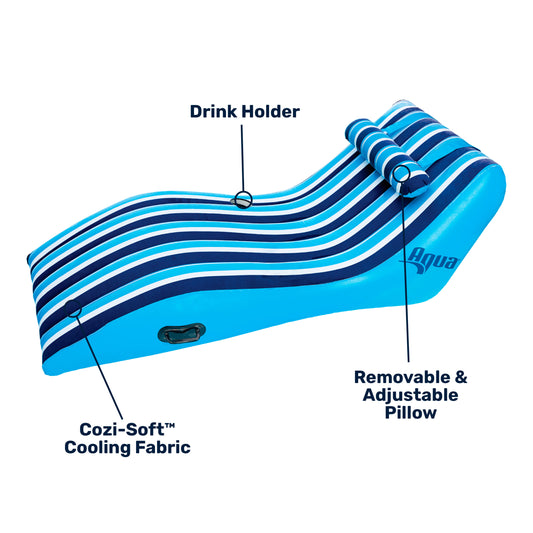 AQUA LEISURE COMFORT LOUNGE W PILLOW
