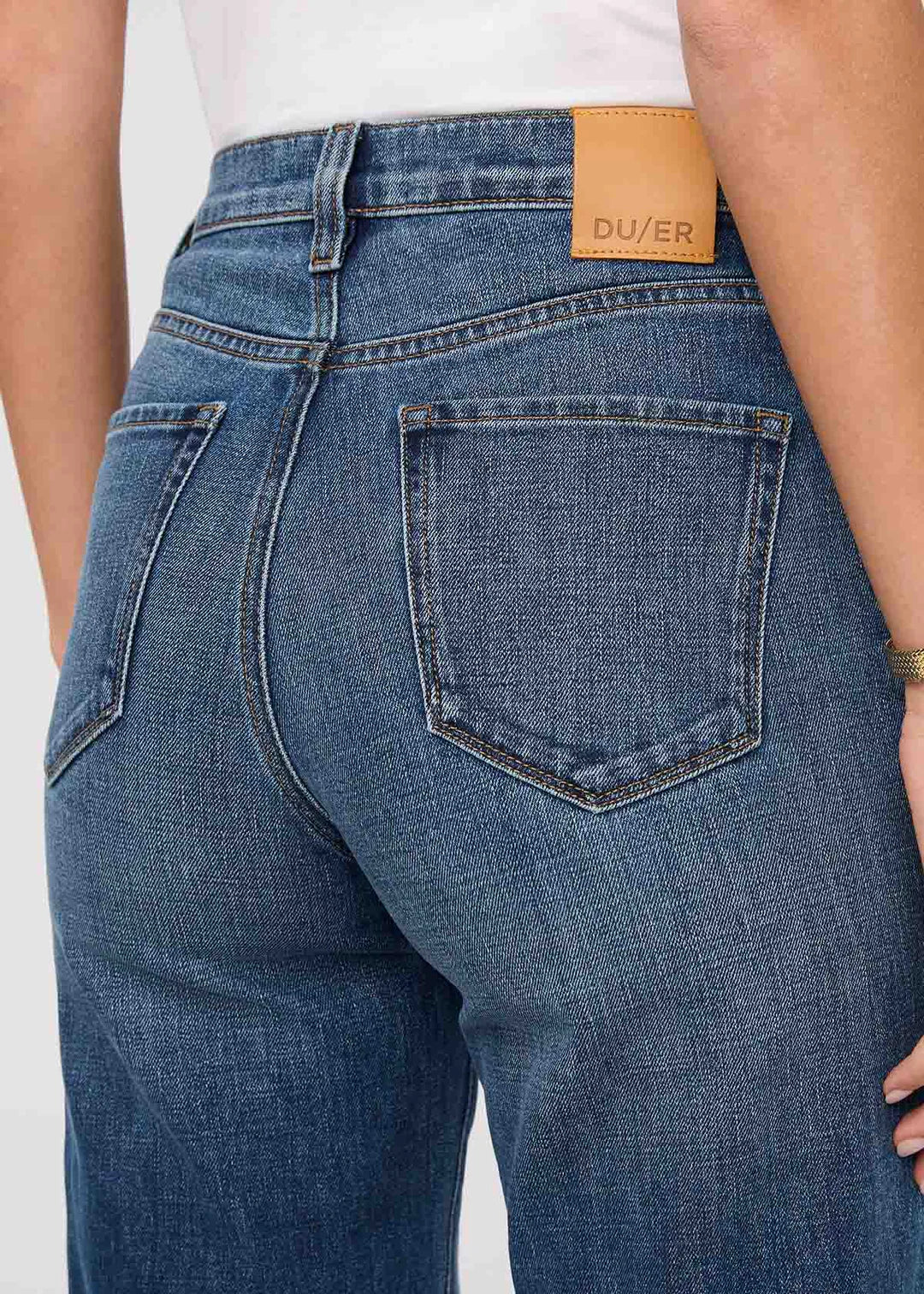 DU/ER MIDWEIGHT DENIM WIDE LEG