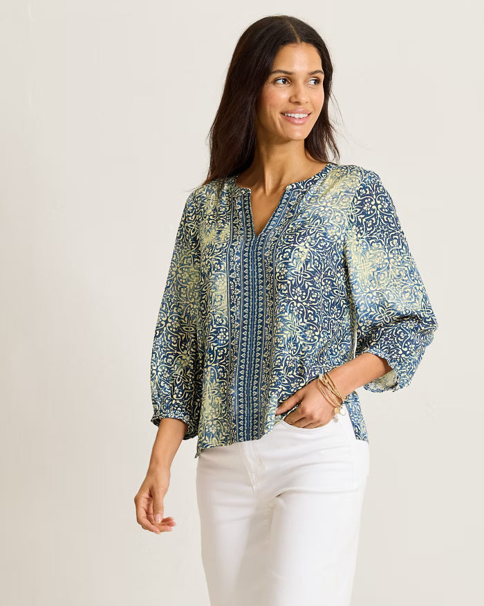 TOMMY BAHAMA MOSAIC SHORES BLOUSE