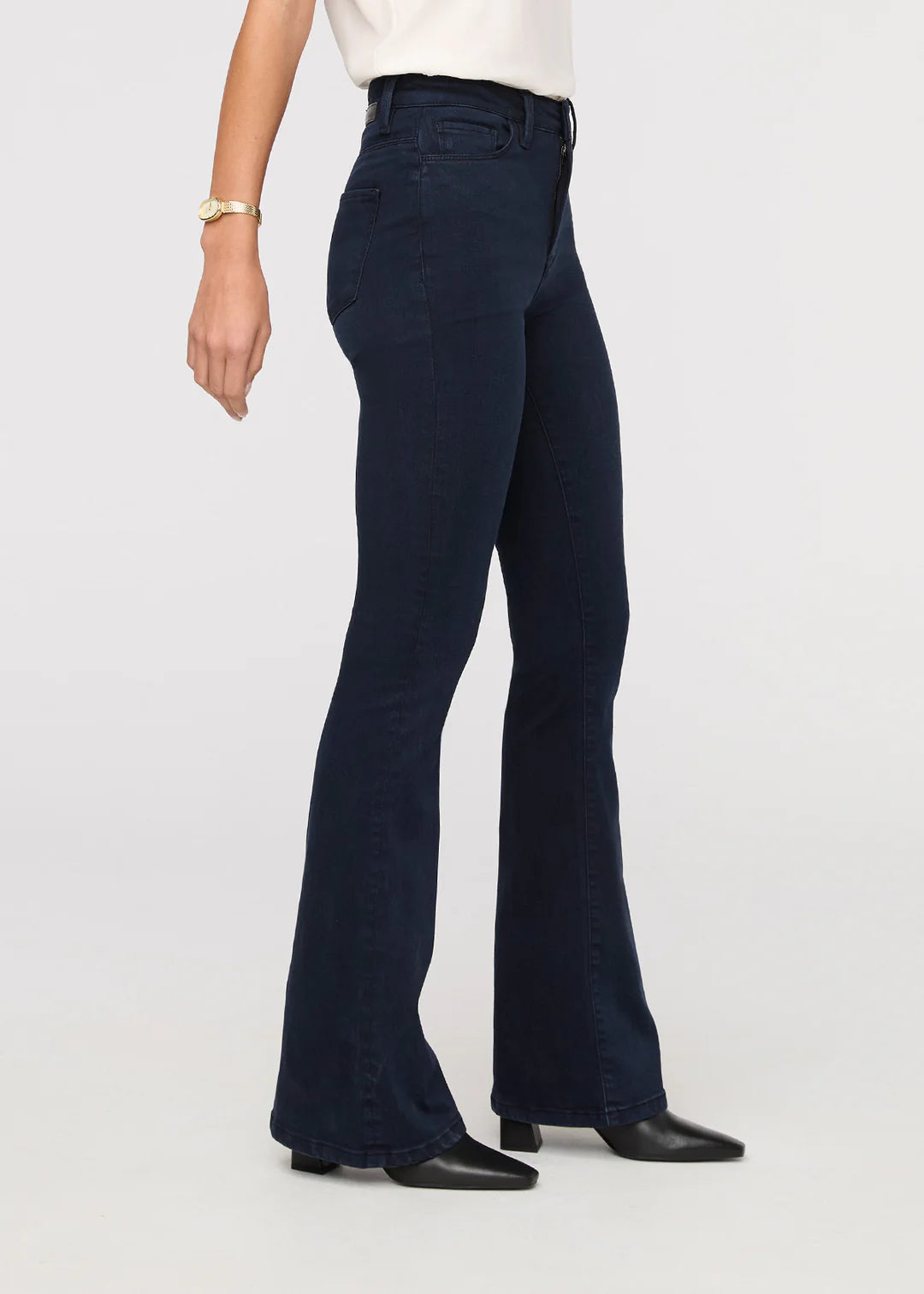 DU/ER NO SWEAT DENIM HIGH RISE FLARE