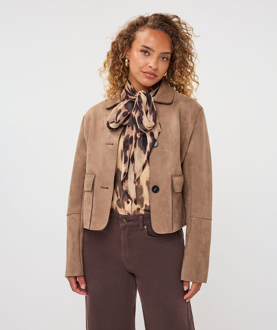 ESQUALO JACKET SUEDINE COLLAR POCKETS