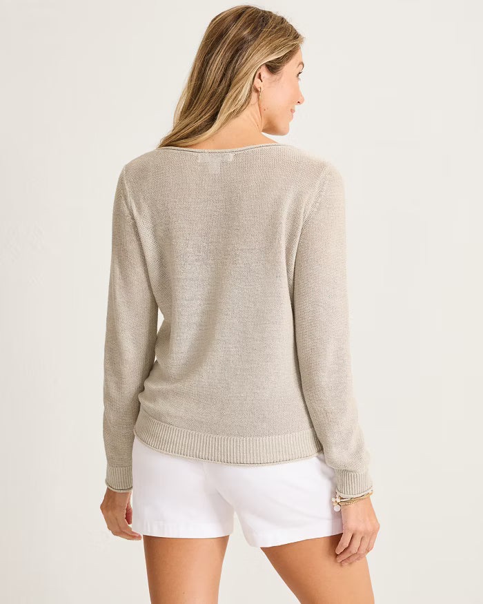 CEDAR LINEN BATEAU NECK