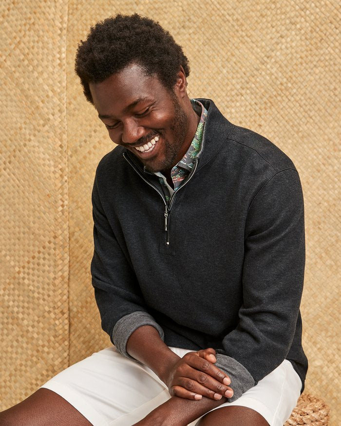 TOMMY BAHAMA FLIPVIEW REVERSIBLE HALF-ZIP