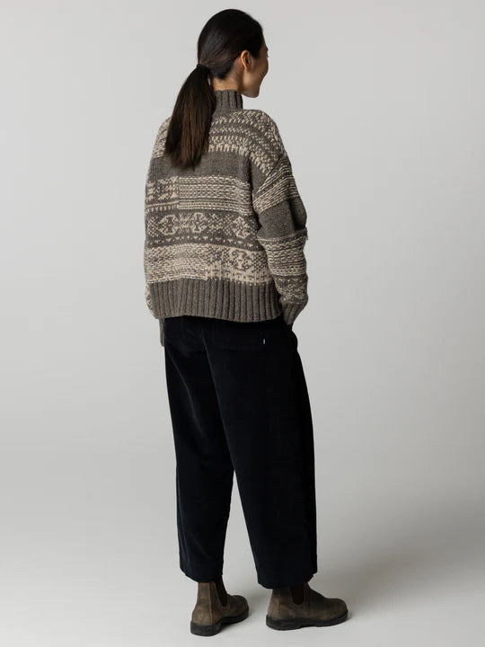 FINISTERRE IDLESS BROKEN FAIR ISLE SWEATER