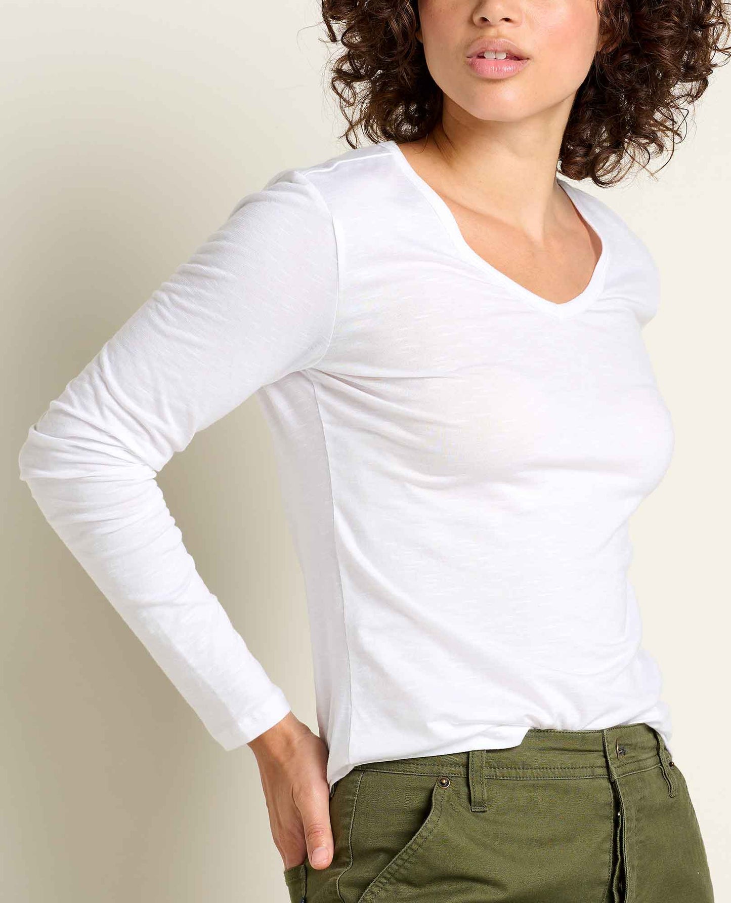 TOAD&CO MARLEY LONG SLEEVE V TEE