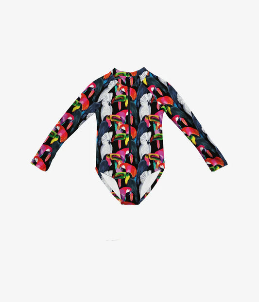 OASIS BIRDS LONG SLEEVE SWIMSUIT