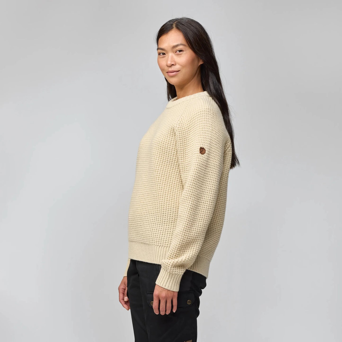 FJALLRAVEN OVIK WAFFLE KNIT WOMANS SWEATER