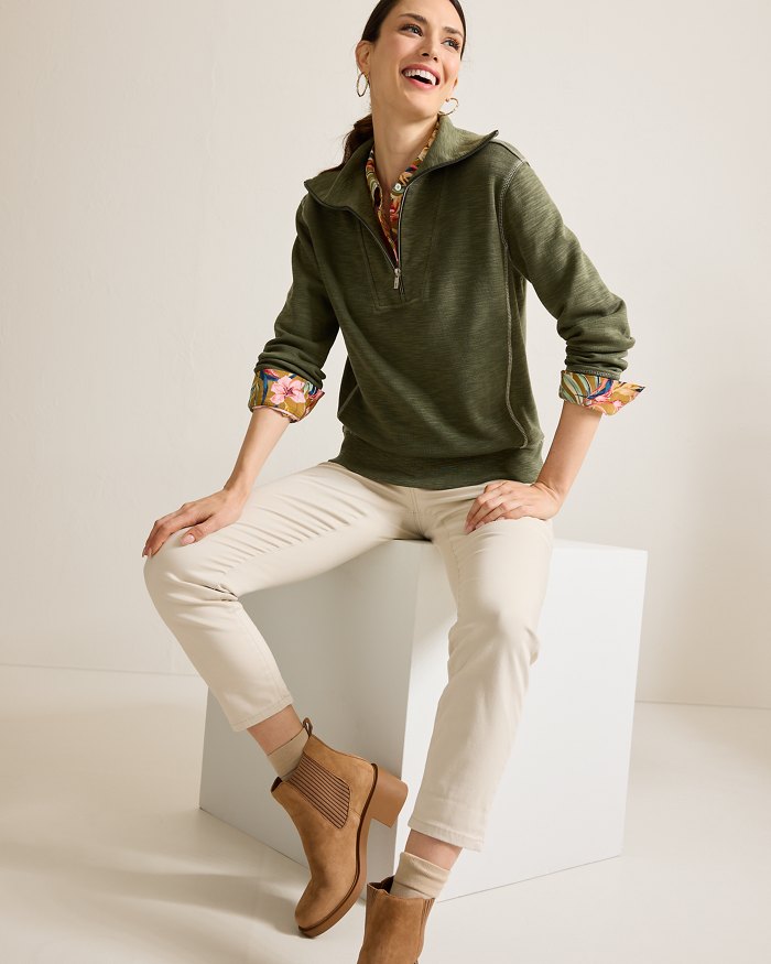 TOMMY BAHAMA TOBAGO BAY 1/2 ZIP WMNS