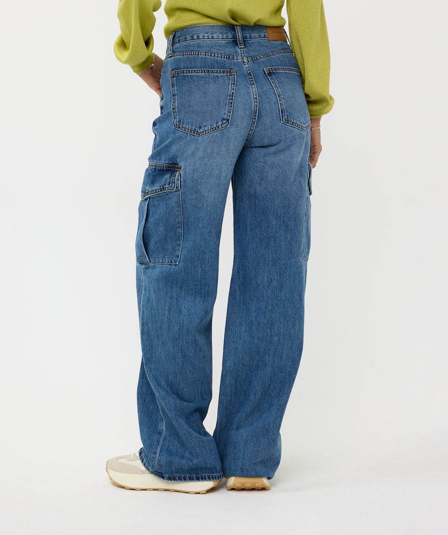 ESQUALO WIDE LEG CARGO JEAN